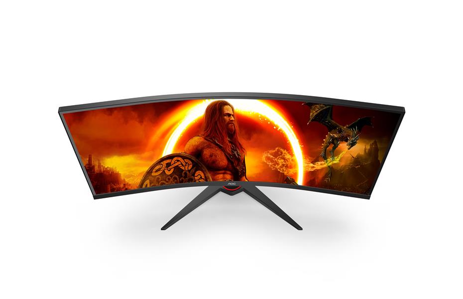 AOC G2 CU34G2XE/BK LED display 86,4 cm (34"") 3440 x 1440 Pixels Wide Quad HD LCD Zwart, Rood